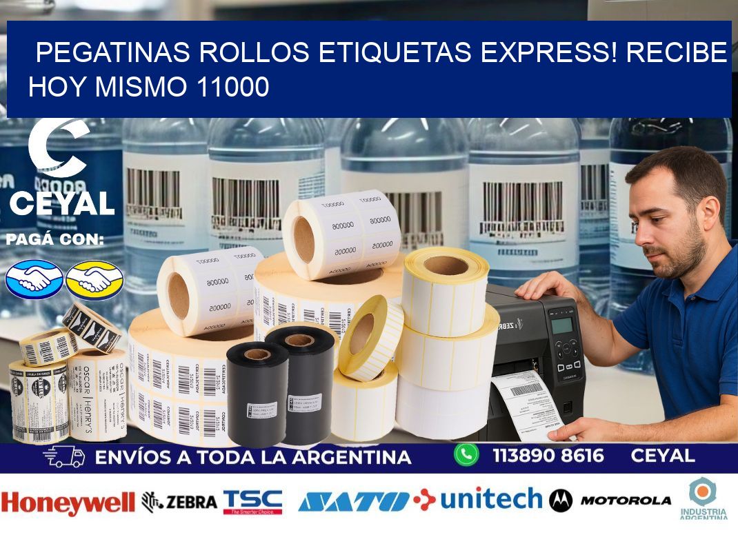 Pegatinas rollos etiquetas Express! Recibe Hoy Mismo 11000