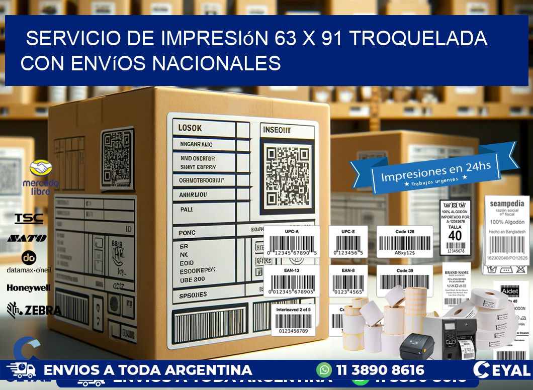 Servicio de impresión 63 x 91 troquelada con envíos nacionales