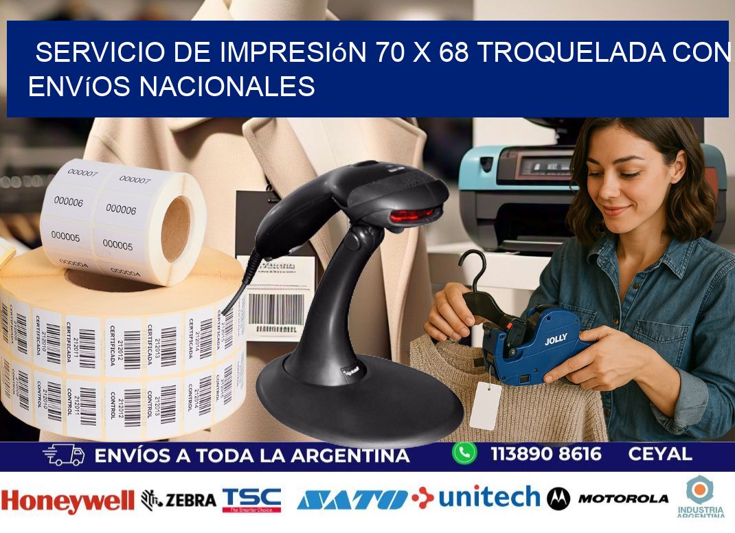 Servicio de impresión 70 x 68 troquelada con envíos nacionales