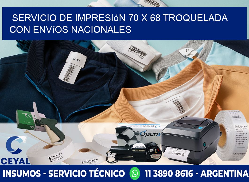 Servicio de impresión 70 x 68 troquelada con envíos nacionales