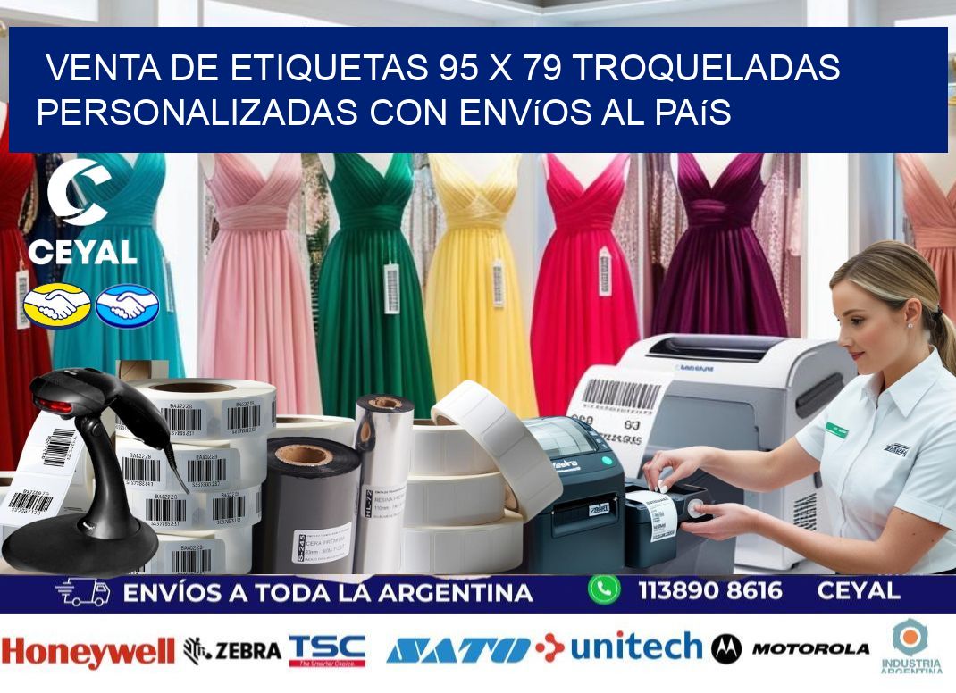Venta de etiquetas 95 x 79 troqueladas personalizadas con envíos al país