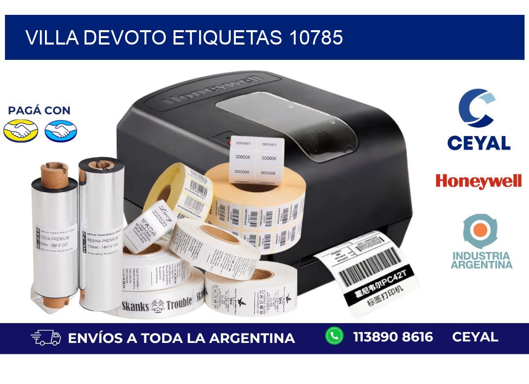 Villa Devoto etiquetas 10785