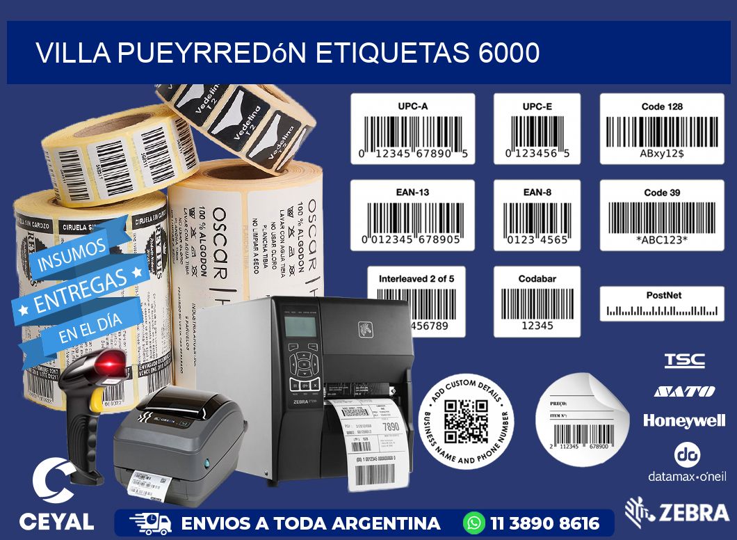 Villa Pueyrredón etiquetas 6000