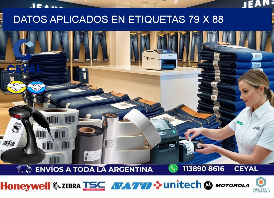 datos aplicados en etiquetas 79 x 88