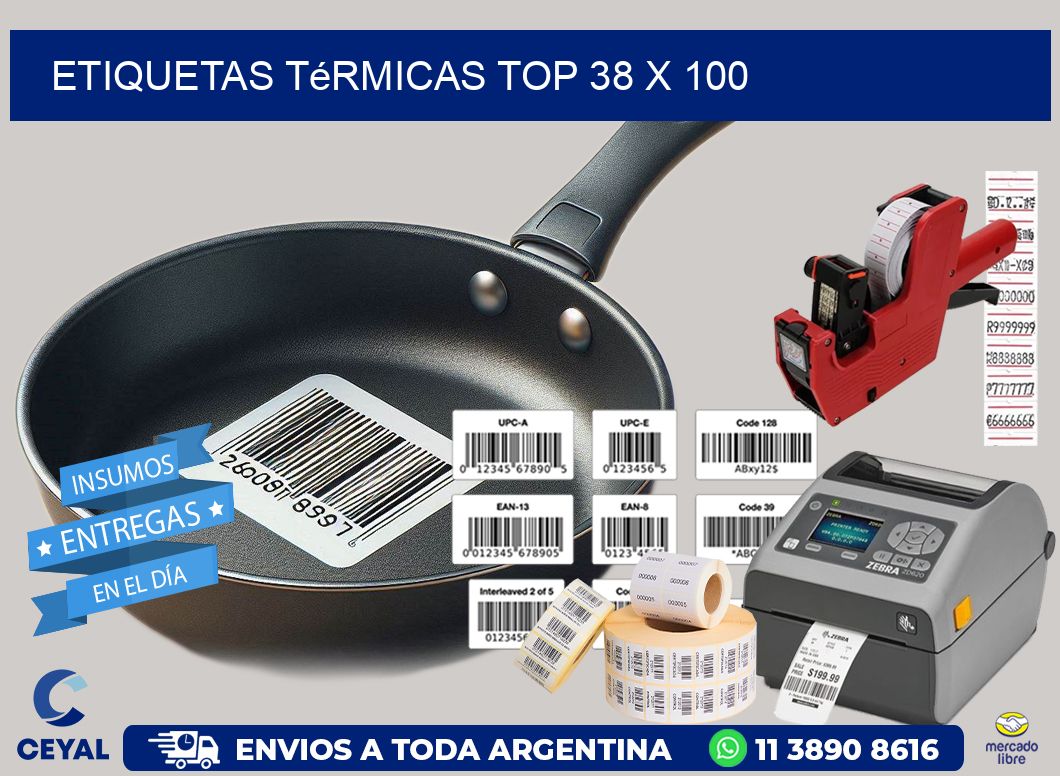 etiquetas Térmicas top 38 x 100