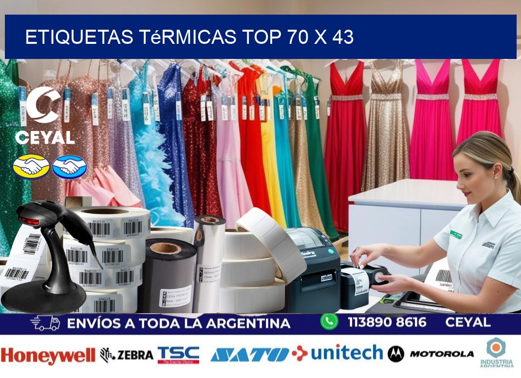 etiquetas Térmicas top 70 x 43