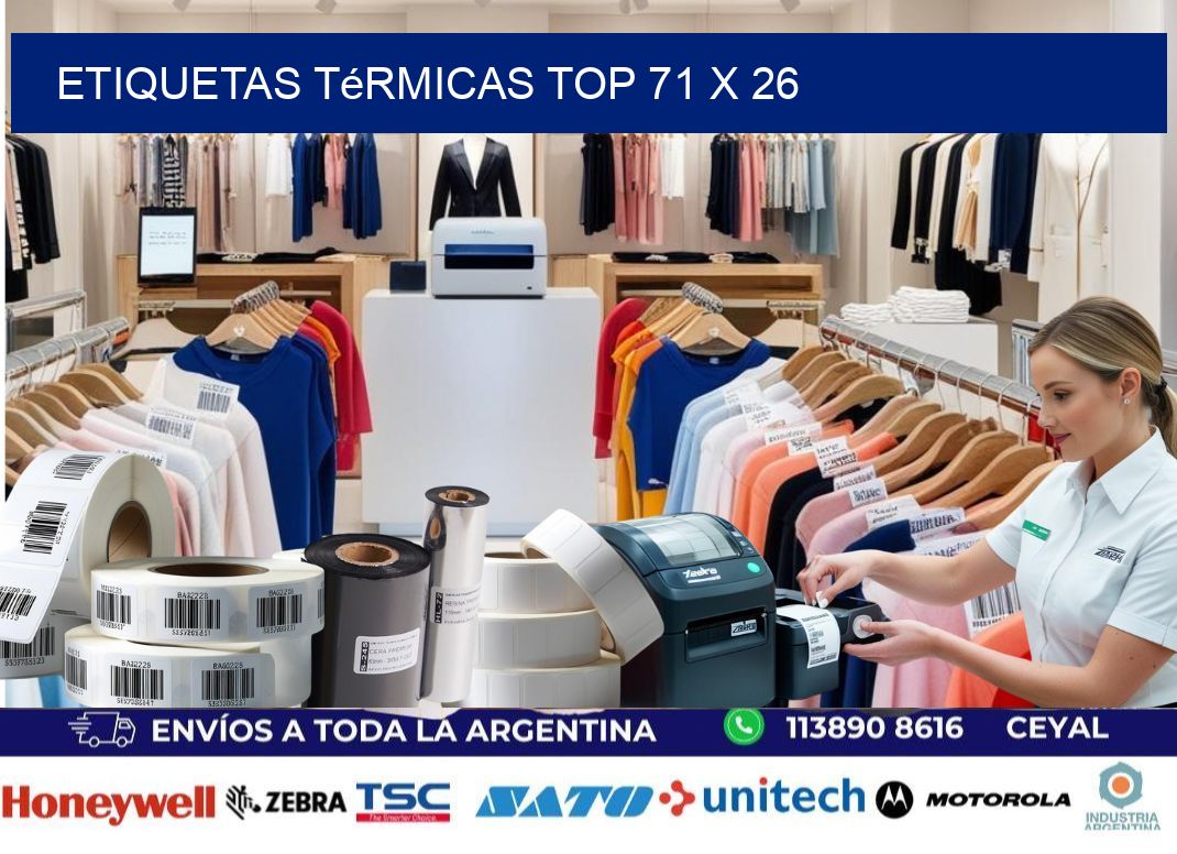 etiquetas Térmicas top 71 x 26
