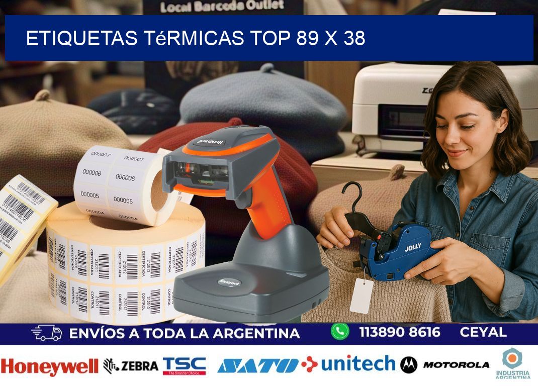 etiquetas Térmicas top 89 x 38