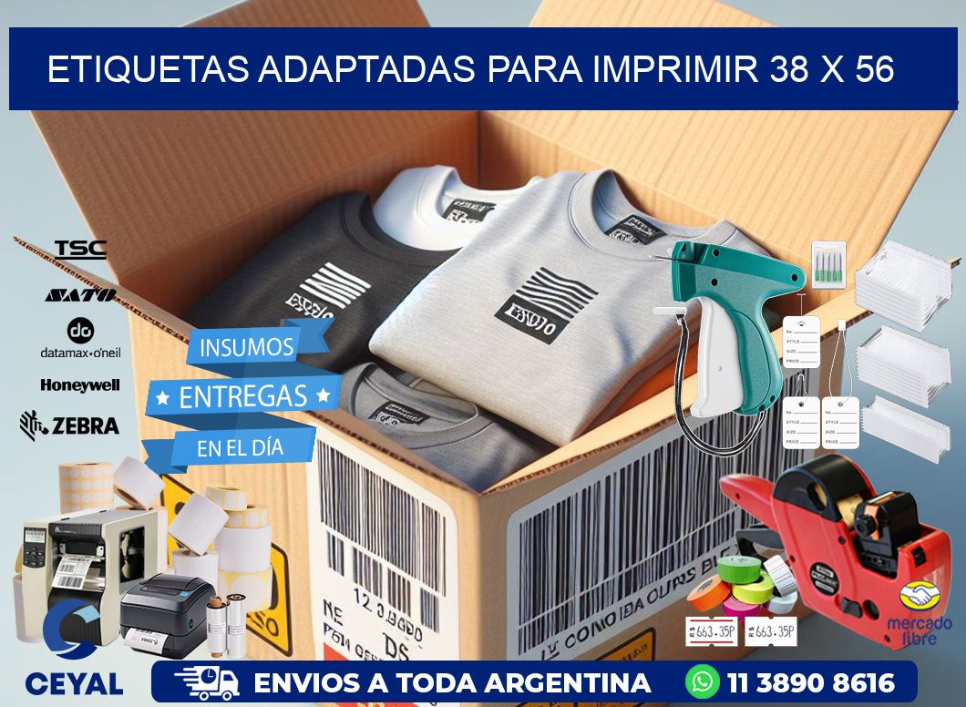 etiquetas adaptadas para imprimir 38 x 56