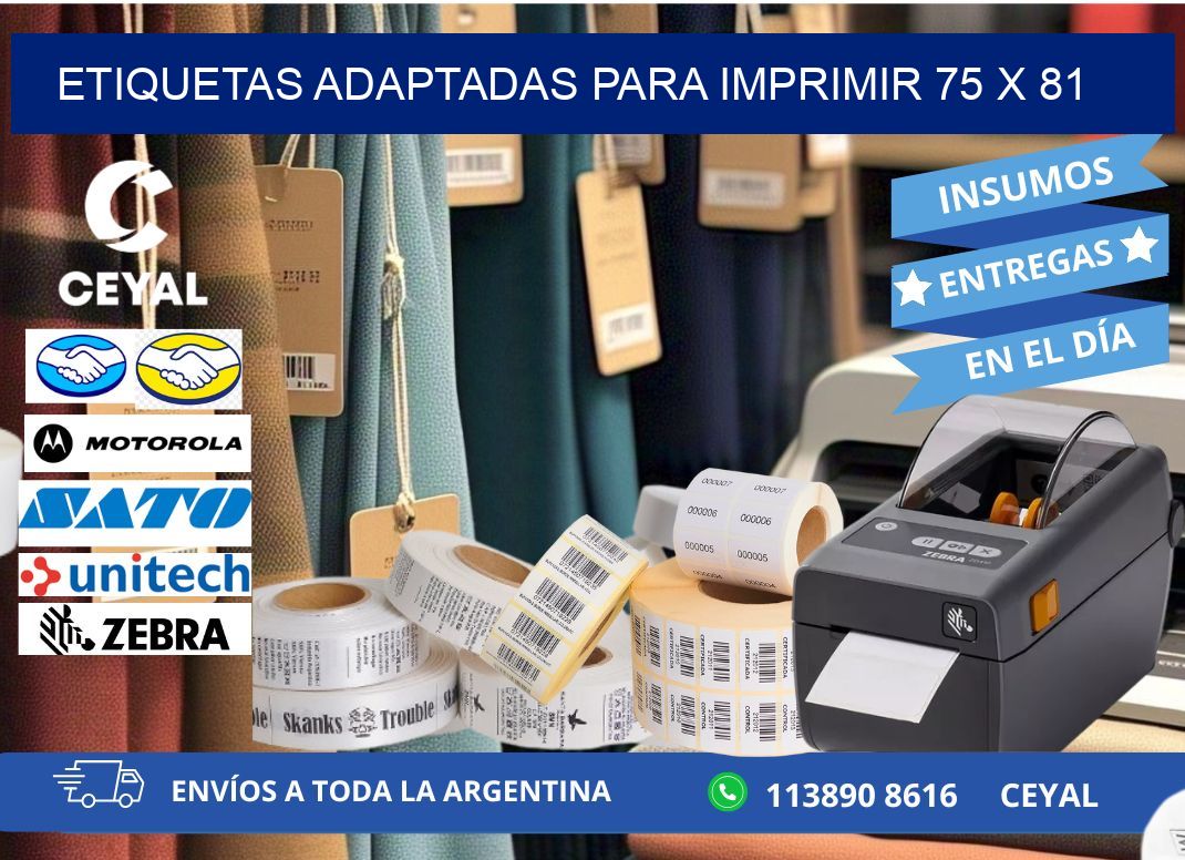 etiquetas adaptadas para imprimir 75 x 81
