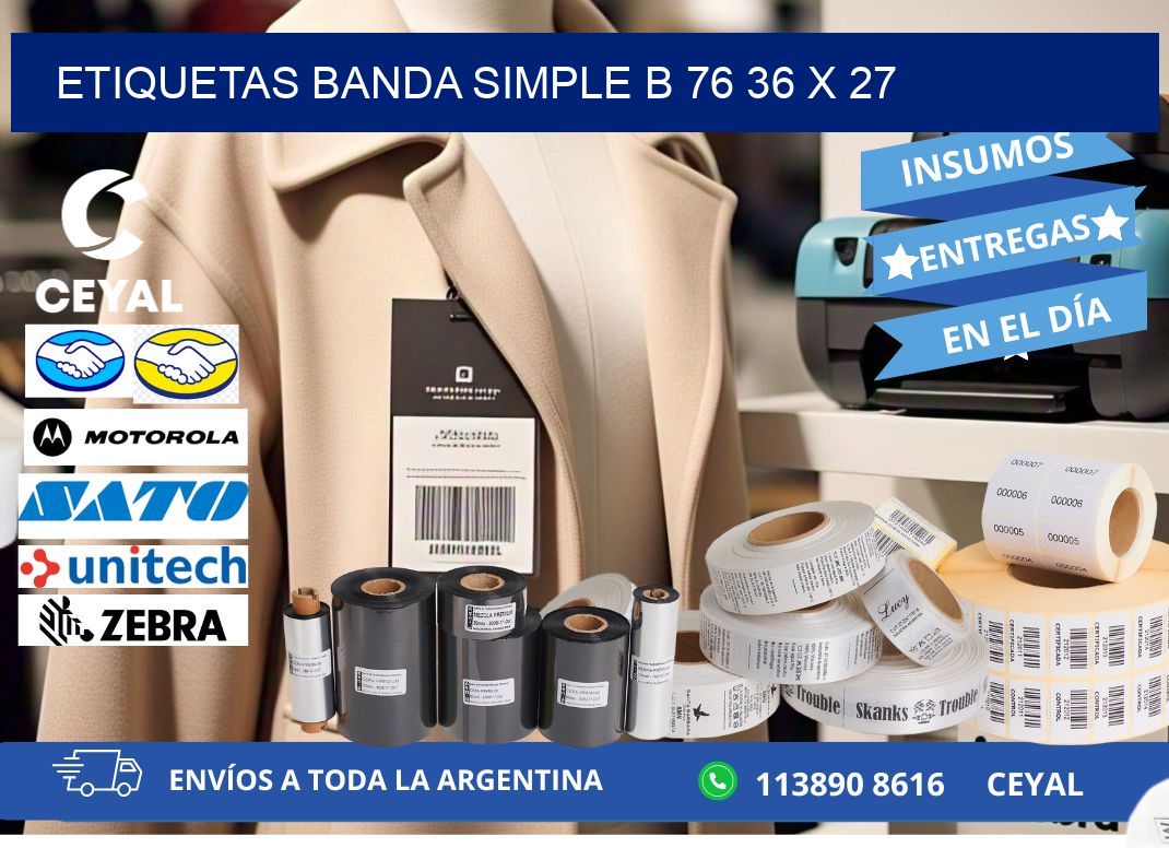 etiquetas banda simple b 76 36 x 27