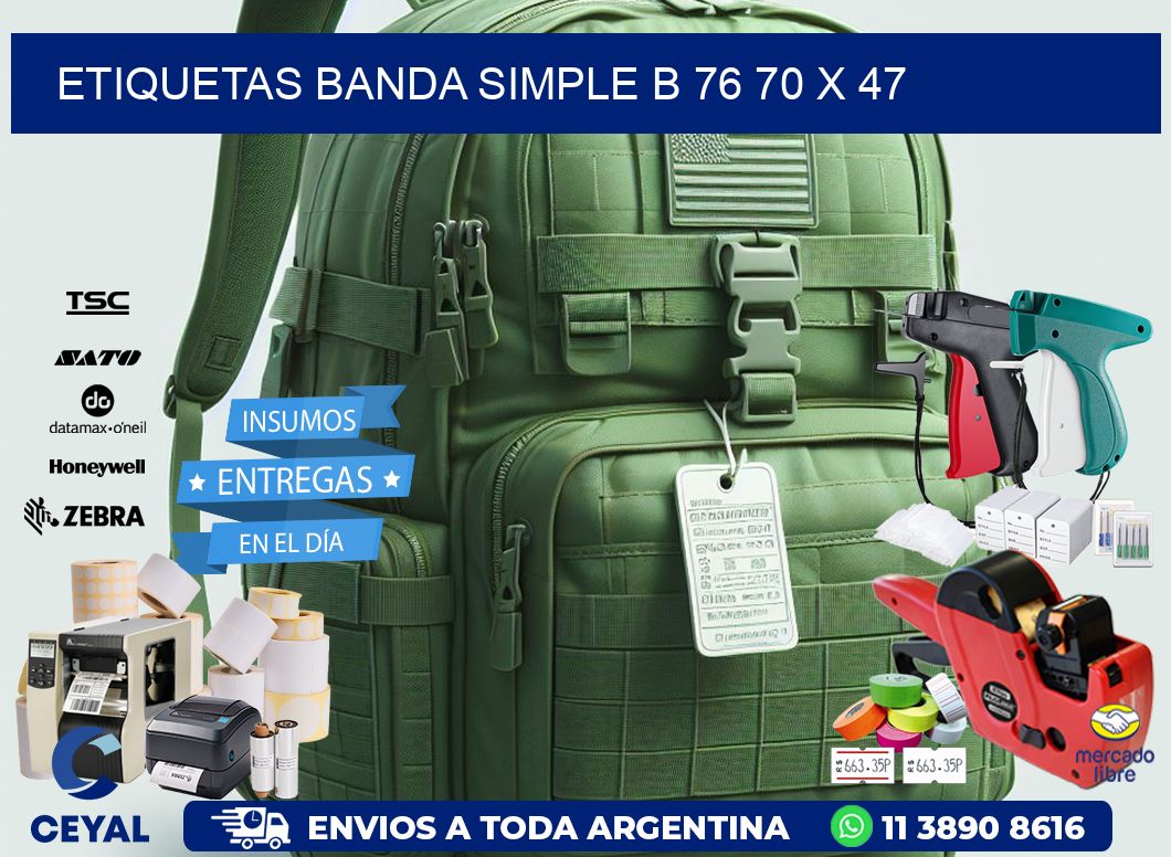 etiquetas banda simple b 76 70 x 47
