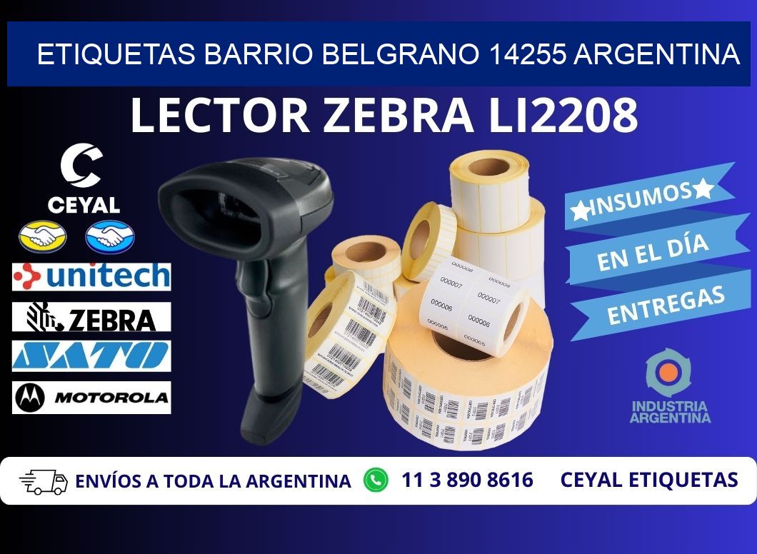 etiquetas barrio belgrano 14255 argentina