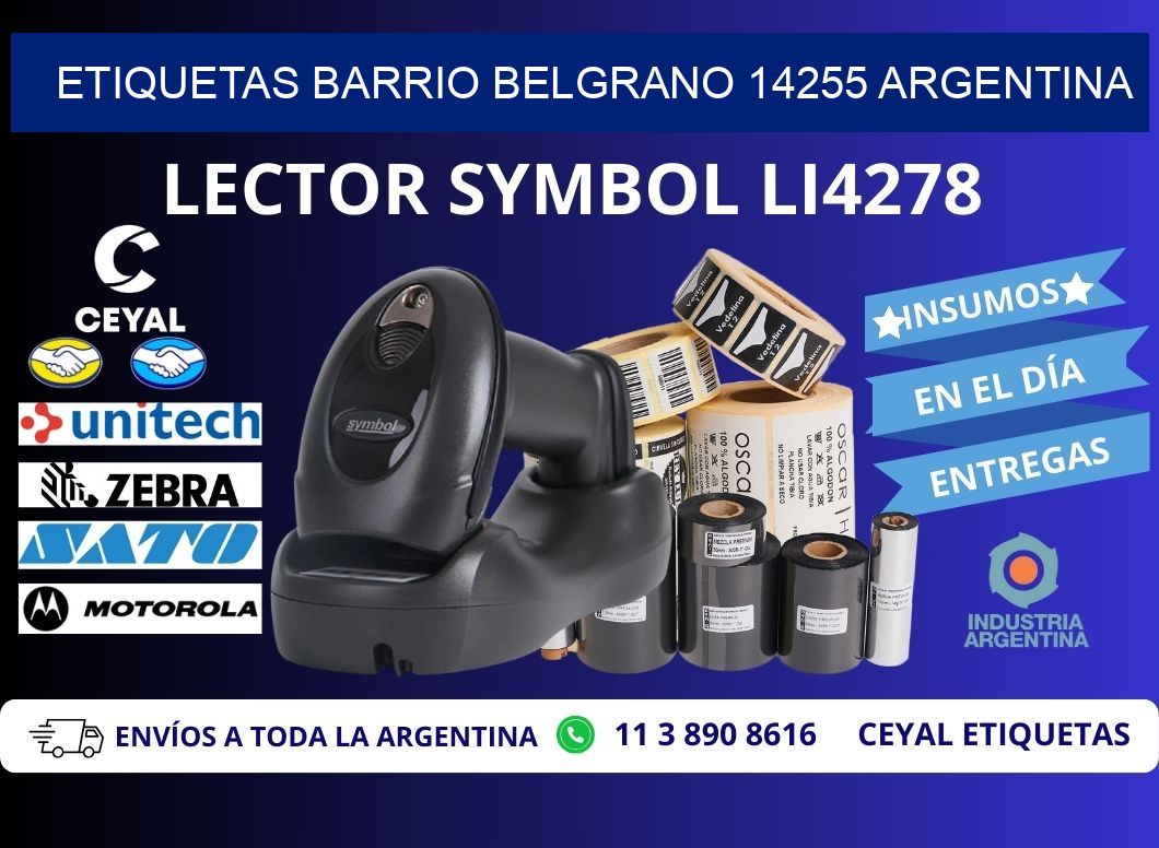 etiquetas barrio belgrano 14255 argentina