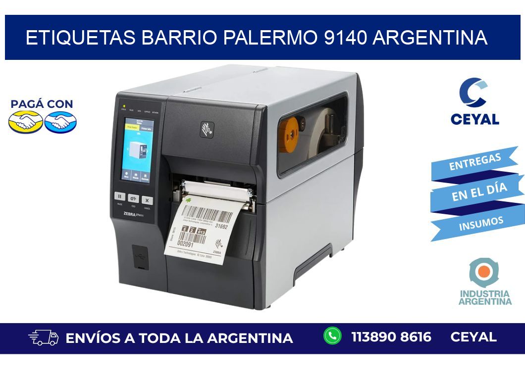 etiquetas barrio palermo 9140 argentina