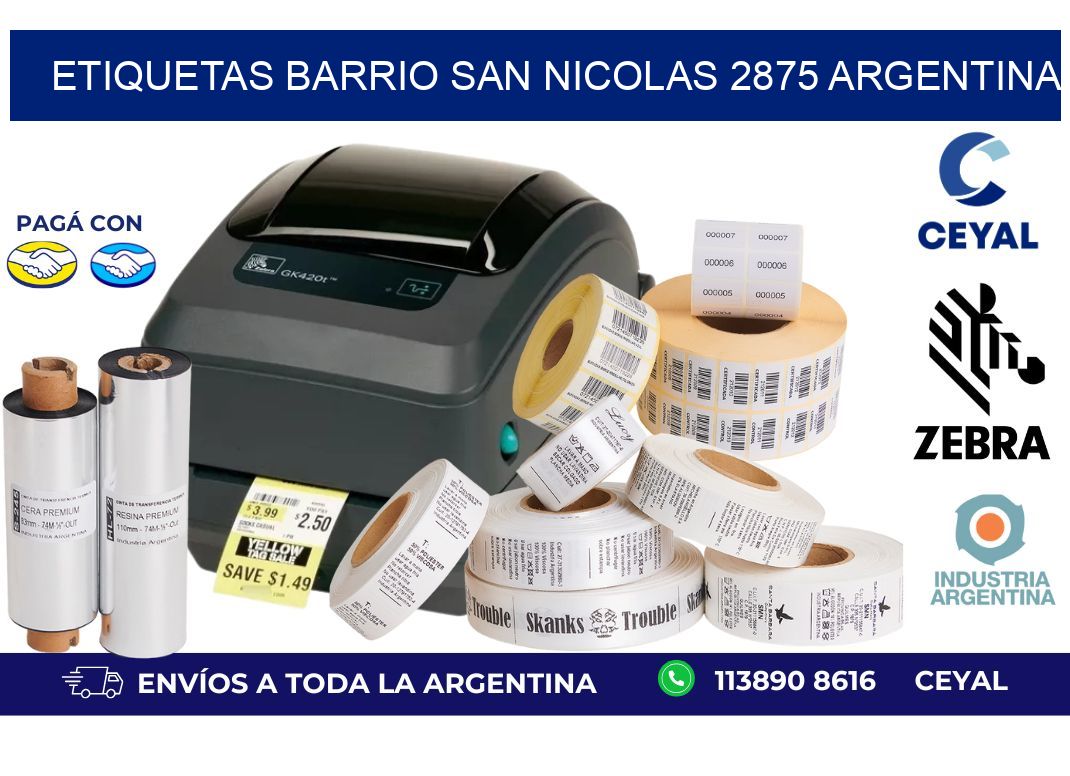 etiquetas barrio san nicolas 2875 argentina