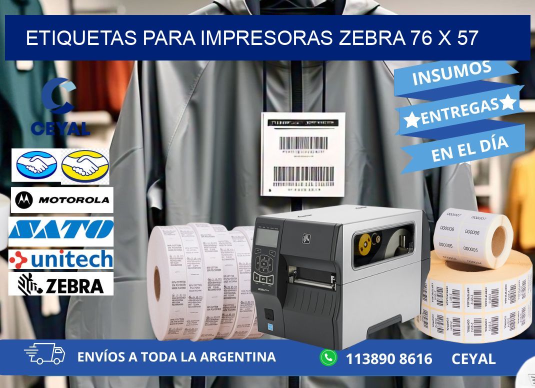 etiquetas para impresoras zebra 76 x 57
