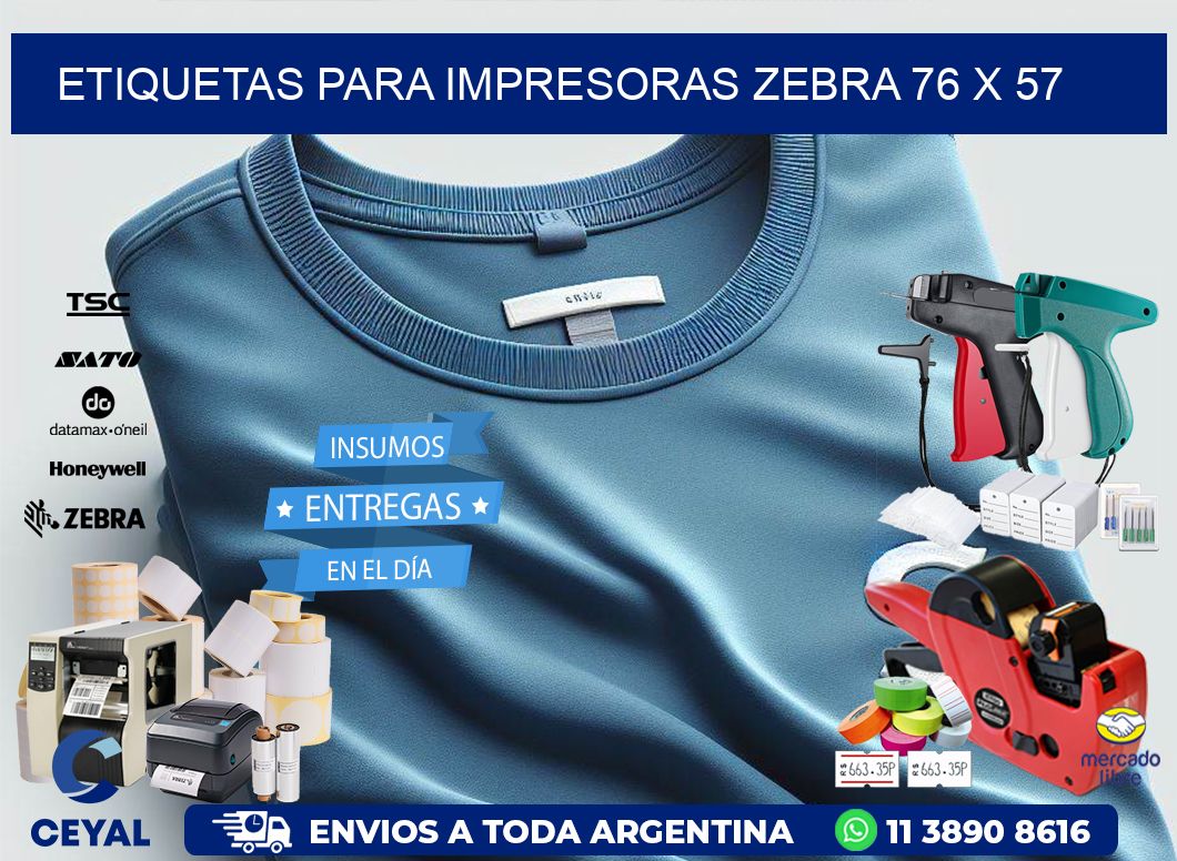 etiquetas para impresoras zebra 76 x 57