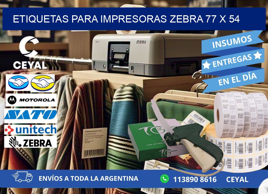 etiquetas para impresoras zebra 77 x 54
