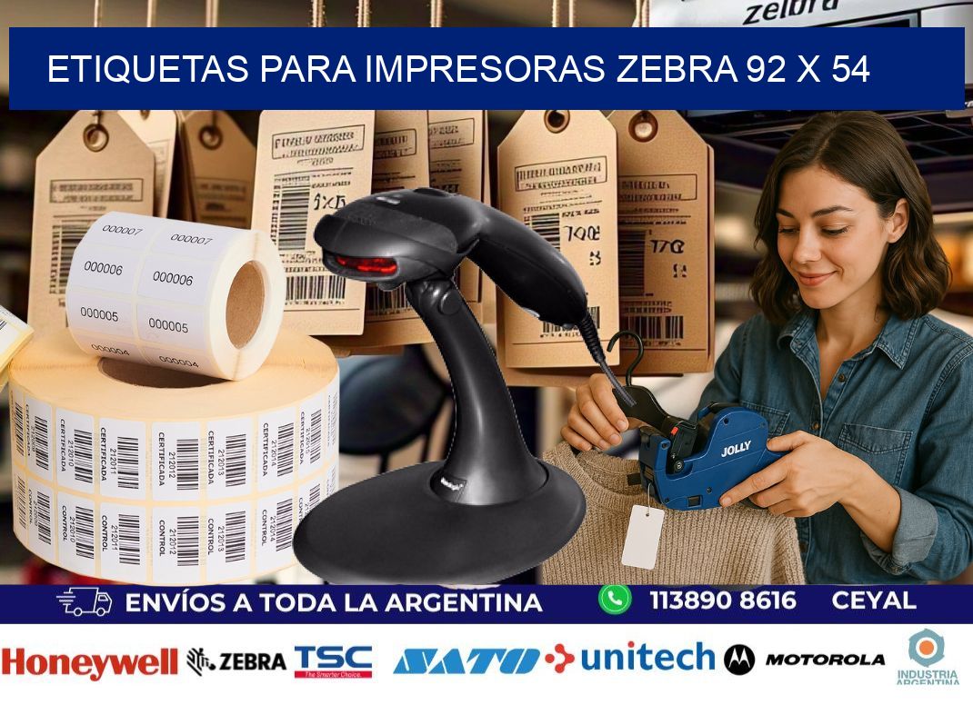 etiquetas para impresoras zebra 92 x 54