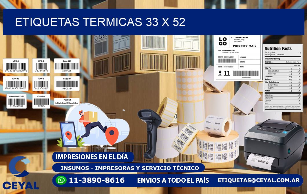 etiquetas termicas 33 x 52