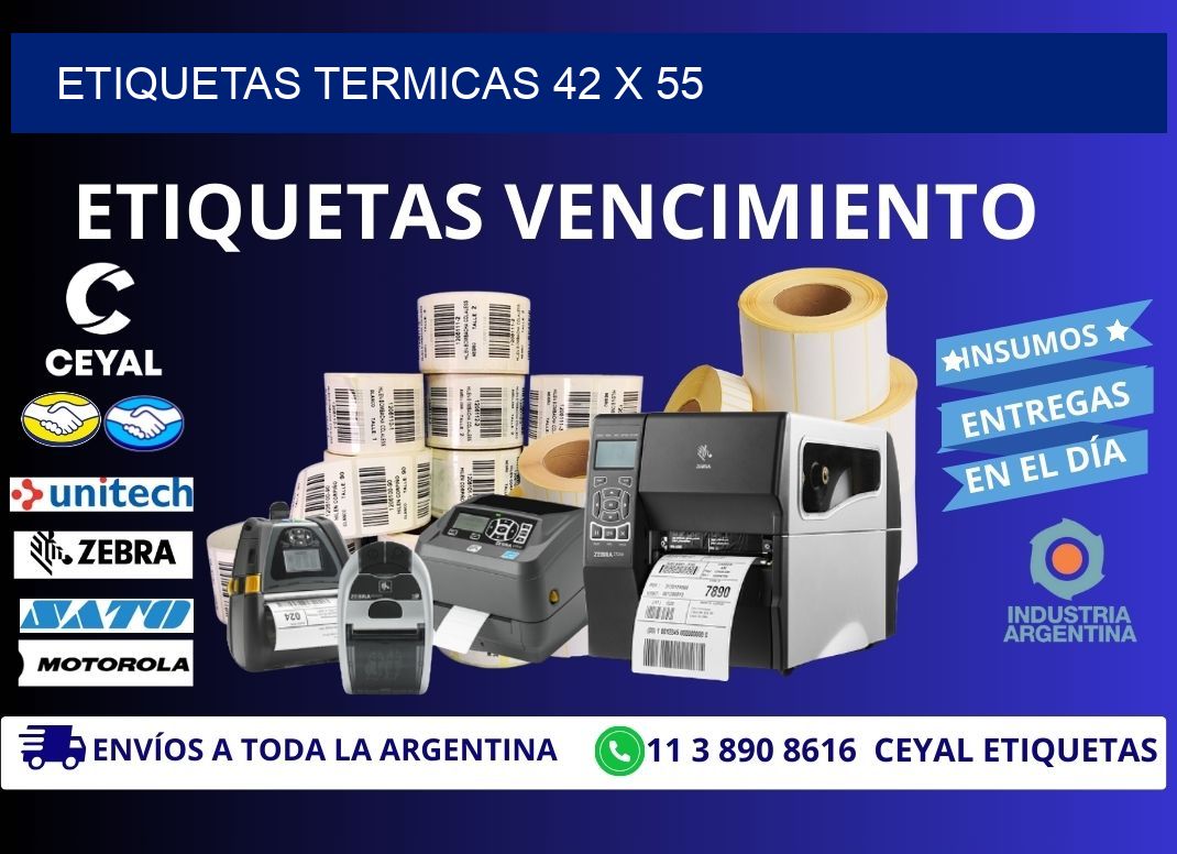 etiquetas termicas 42 x 55