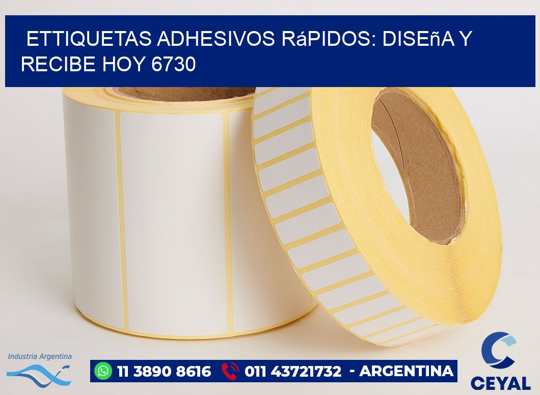 ettiquetas Adhesivos Rápidos: Diseña y Recibe Hoy 6730