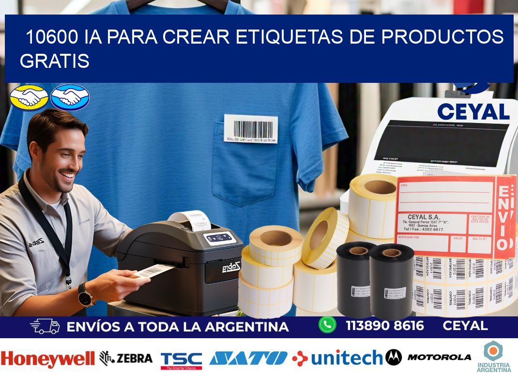 10600 IA para crear etiquetas de productos gratis