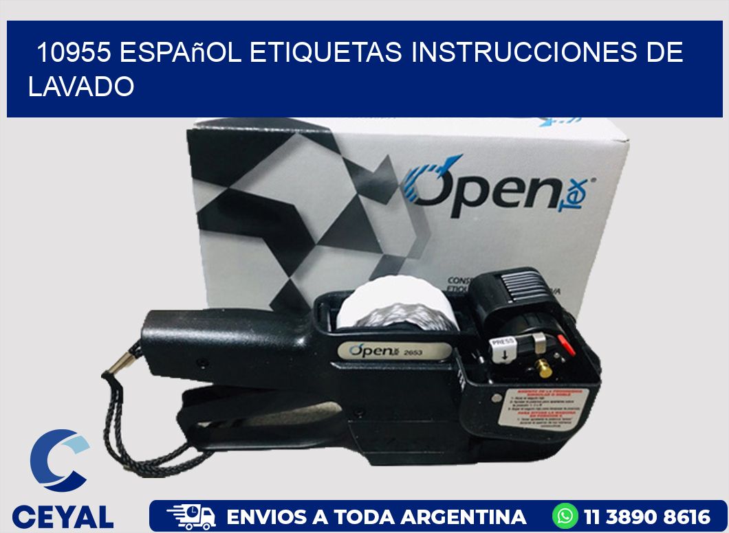 10955 español etiquetas instrucciones de lavado