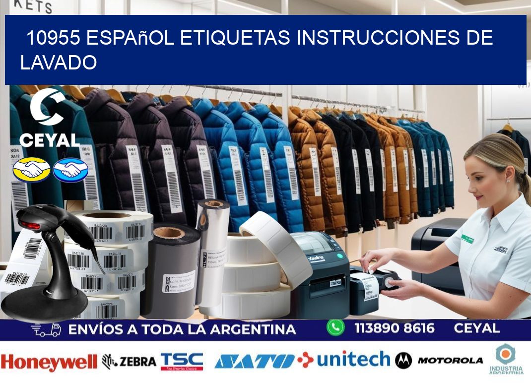 10955 español etiquetas instrucciones de lavado