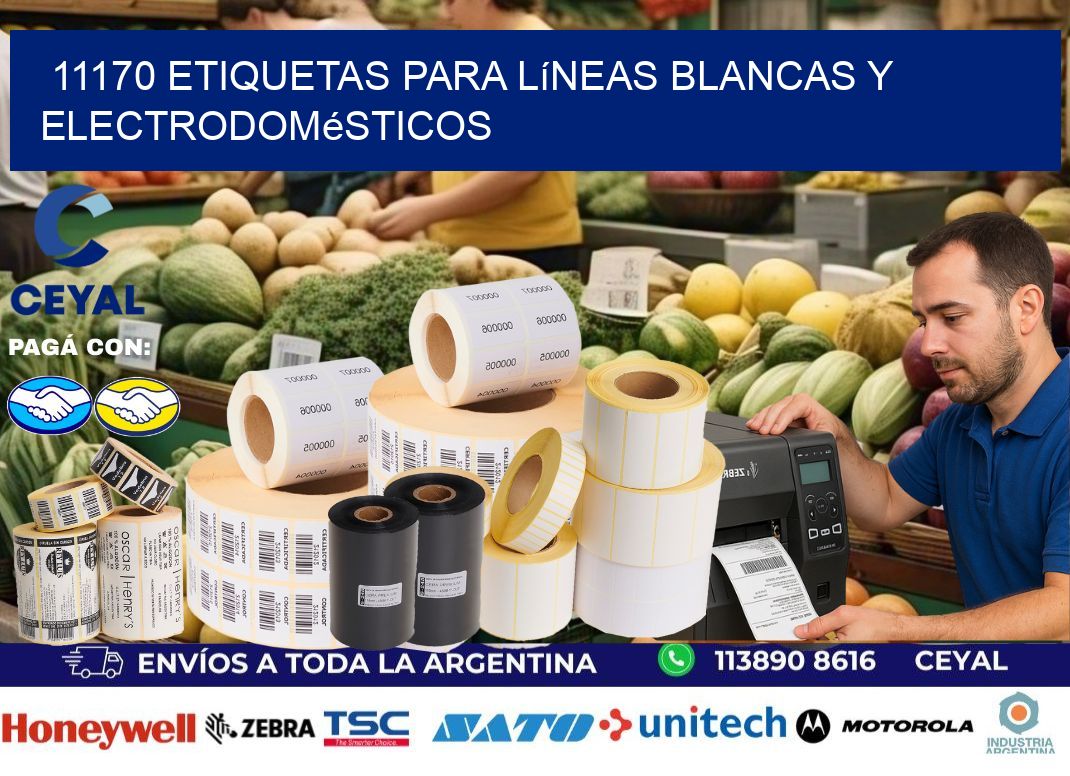 11170 Etiquetas para líneas blancas y electrodomésticos