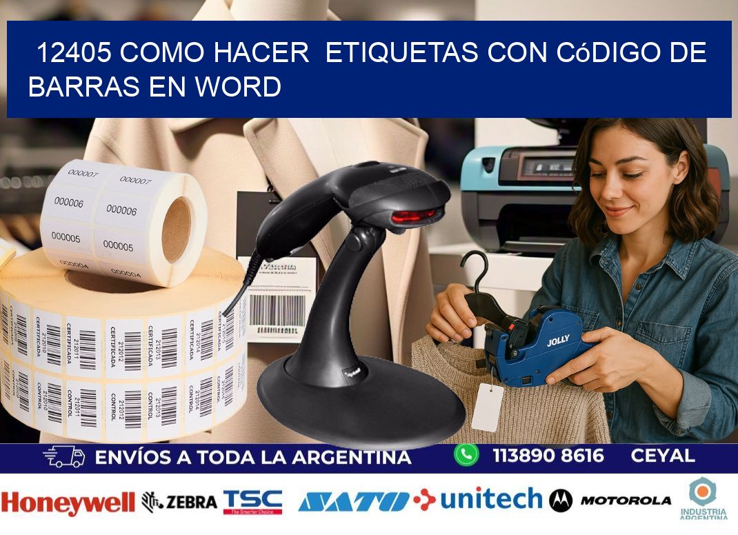12405 Como hacer  etiquetas con código de barras en Word