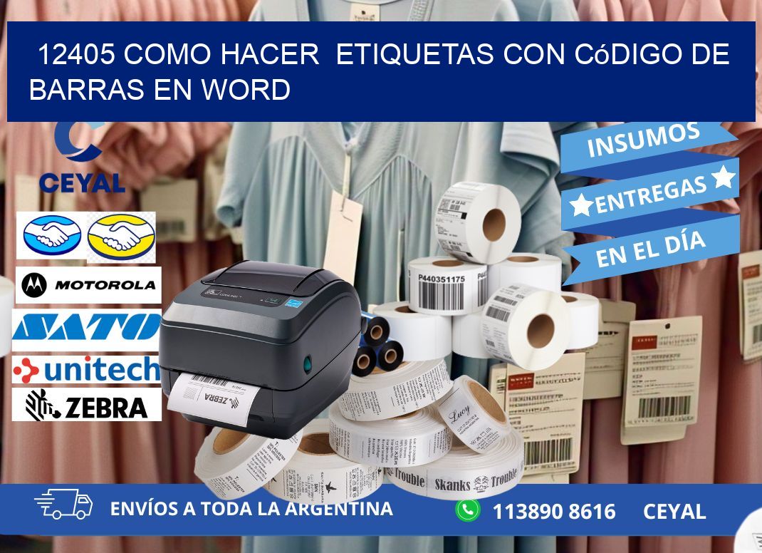 12405 Como hacer  etiquetas con código de barras en Word