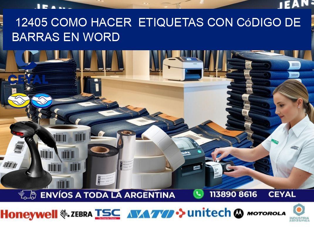 12405 Como hacer  etiquetas con código de barras en Word