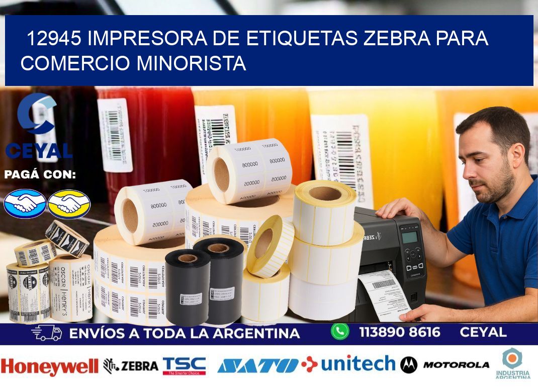 12945 impresora de etiquetas zebra para comercio minorista