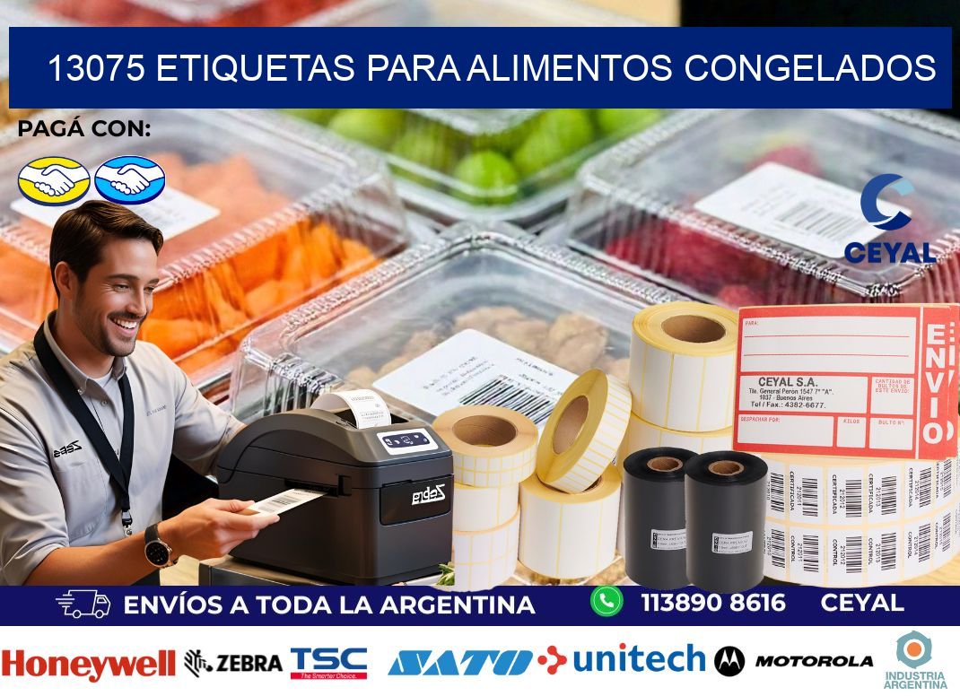 13075 Etiquetas para alimentos congelados