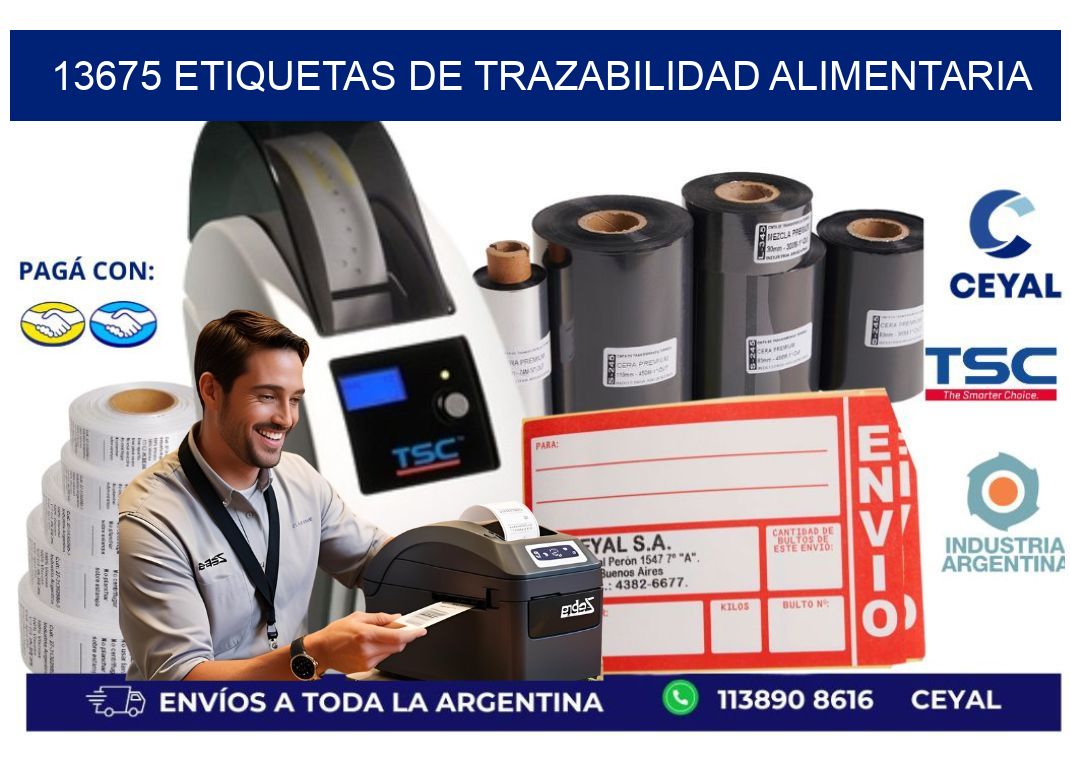 13675 Etiquetas de trazabilidad alimentaria