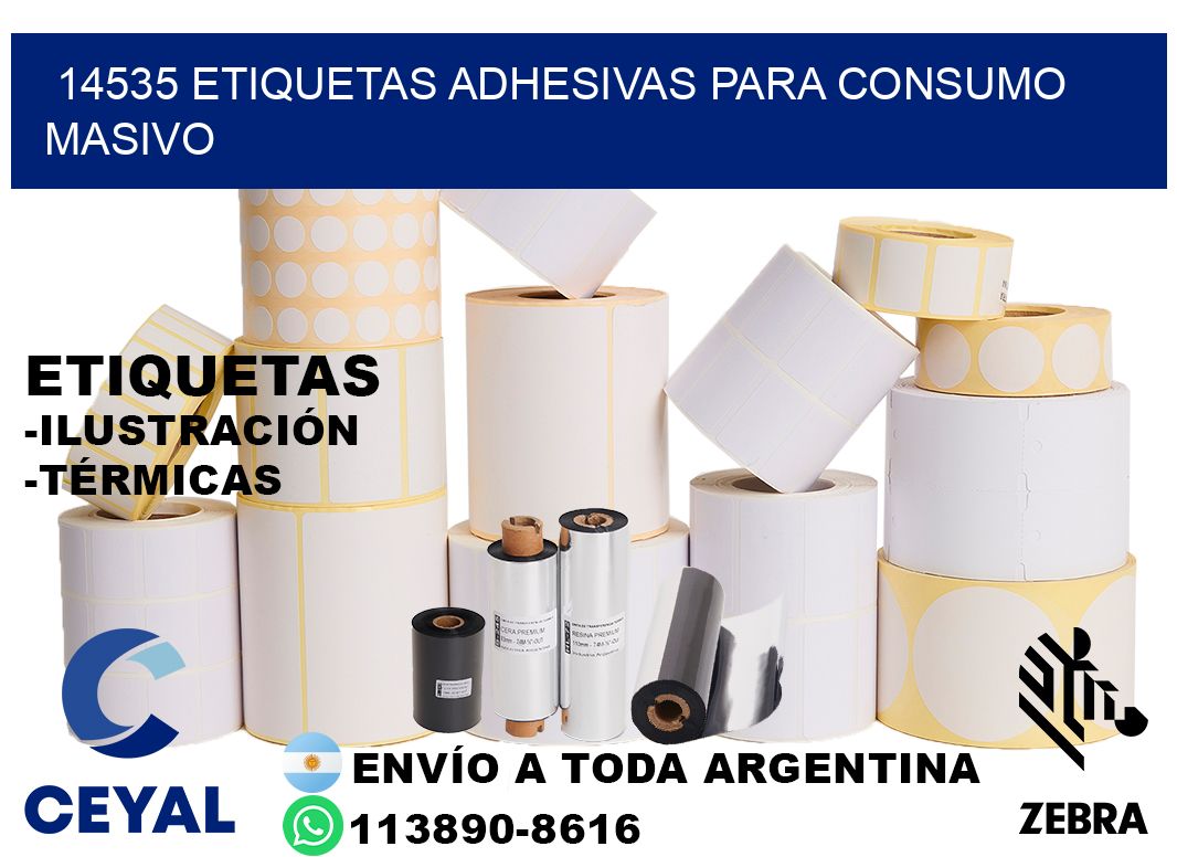14535 Etiquetas adhesivas para consumo masivo