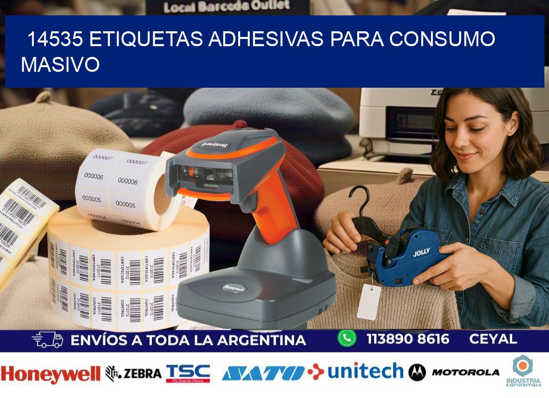 14535 Etiquetas adhesivas para consumo masivo