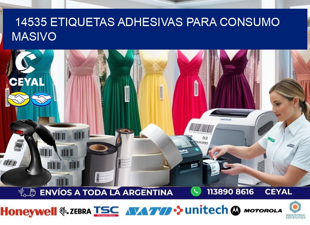 14535 Etiquetas adhesivas para consumo masivo