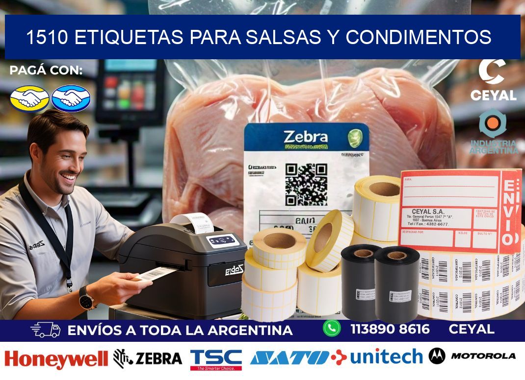 1510 Etiquetas para salsas y condimentos