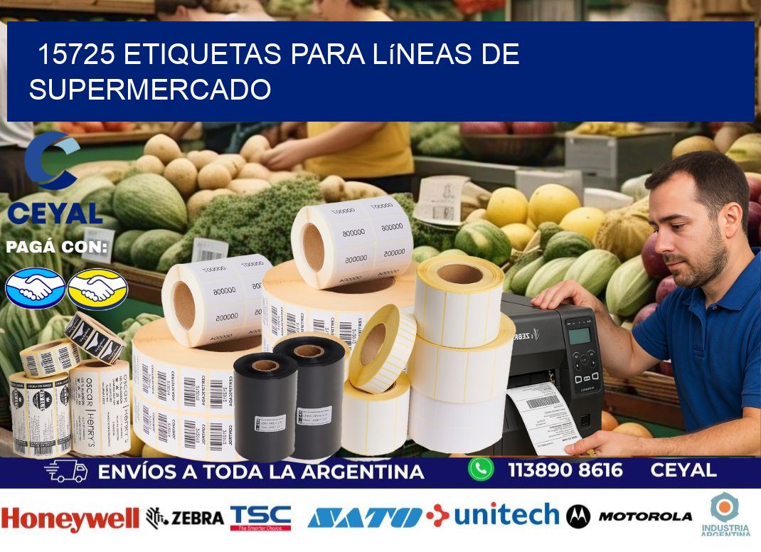 15725 Etiquetas para líneas de supermercado