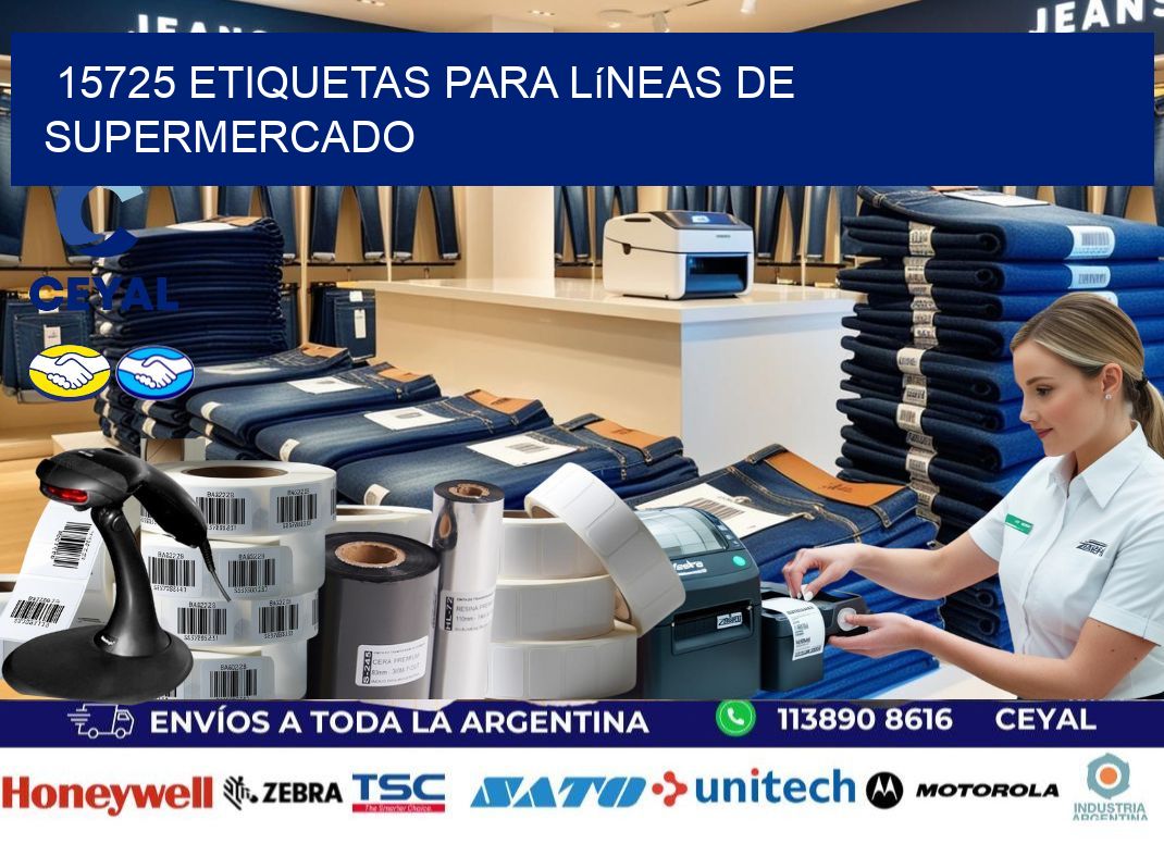 15725 Etiquetas para líneas de supermercado