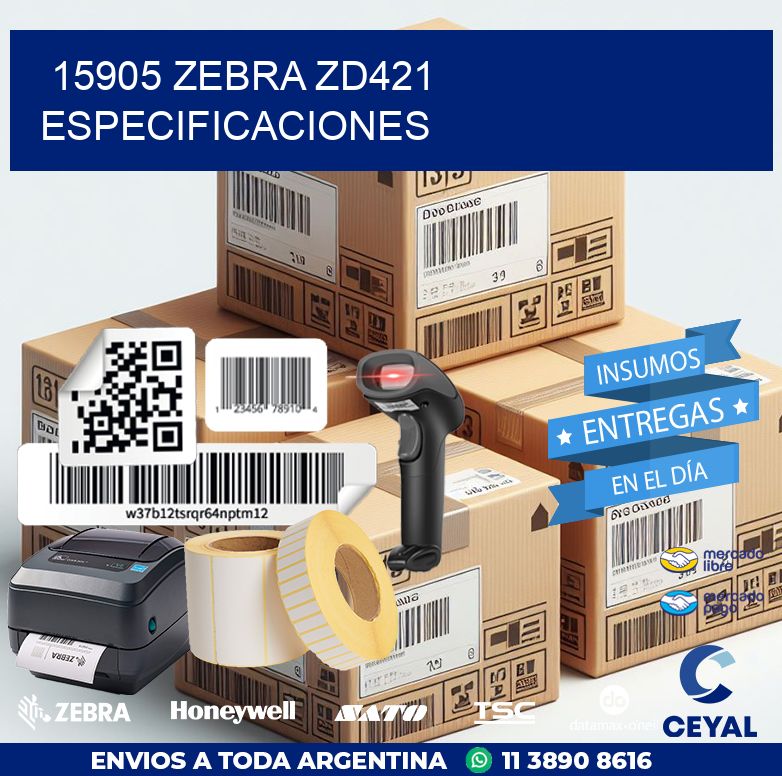 15905 Zebra ZD421 especificaciones