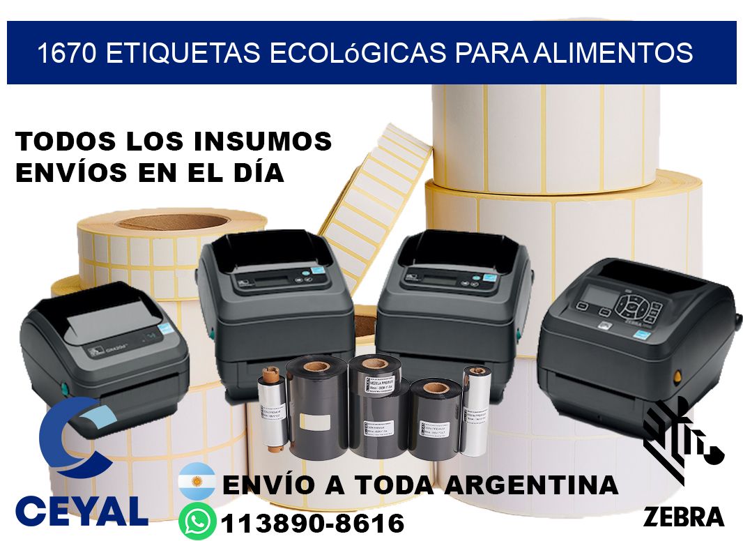 1670 Etiquetas ecológicas para alimentos