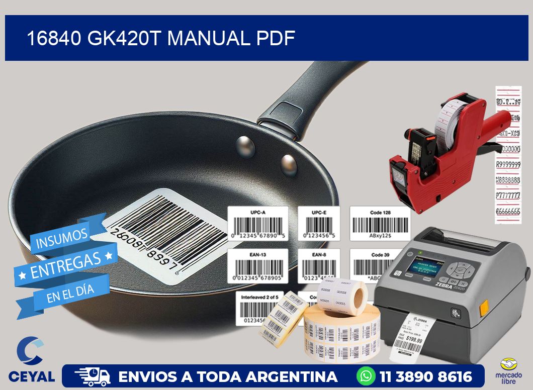 16840 GK420T manual PDF