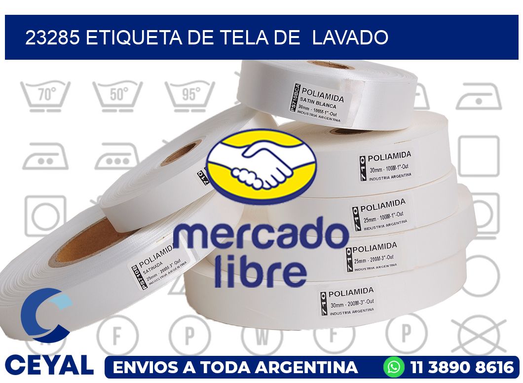 23285 etiqueta de tela de  lavado