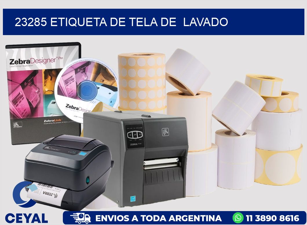 23285 etiqueta de tela de  lavado