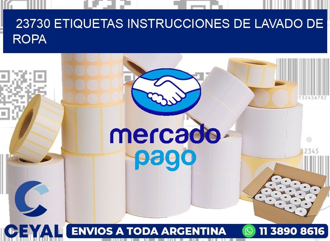 23730 etiquetas instrucciones de lavado de ropa