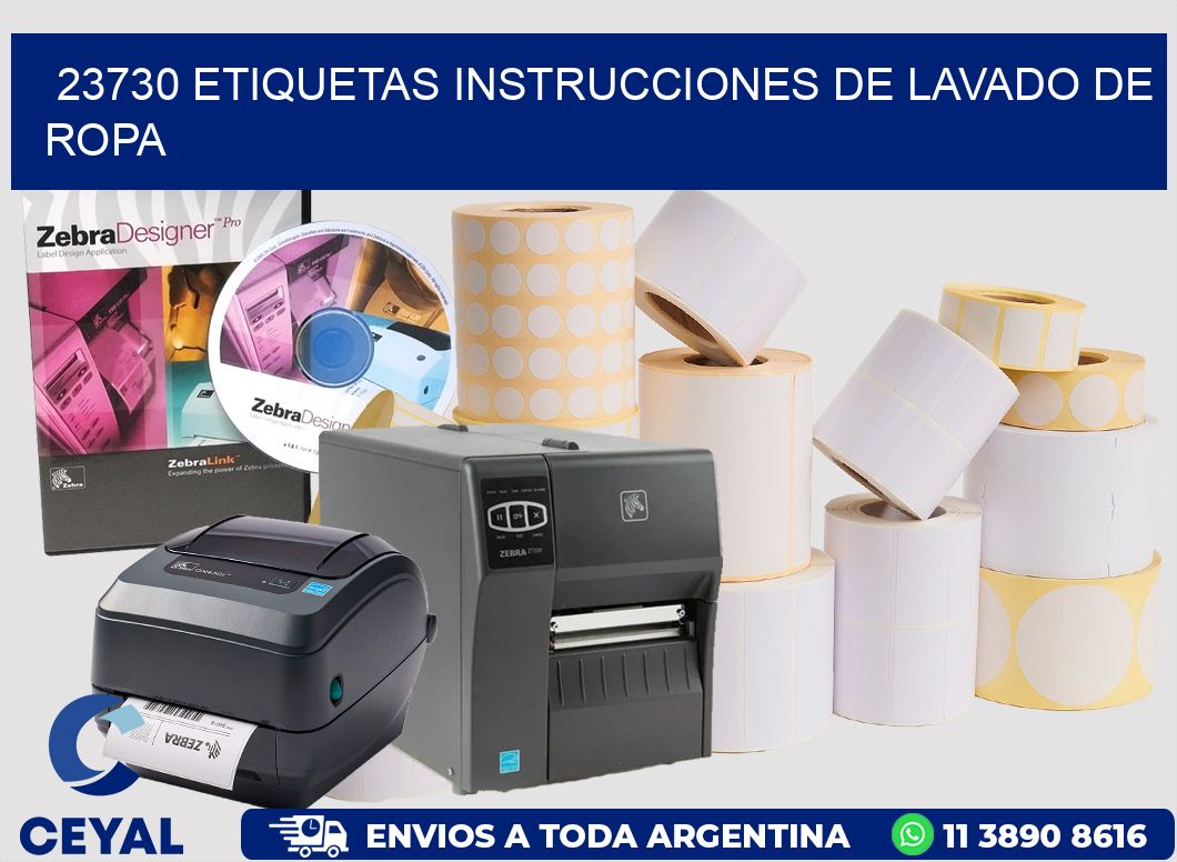 23730 etiquetas instrucciones de lavado de ropa